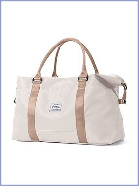 Water Resistant Nylon Gym Duffel Bag Wet Pocket Carry On Travel Tote